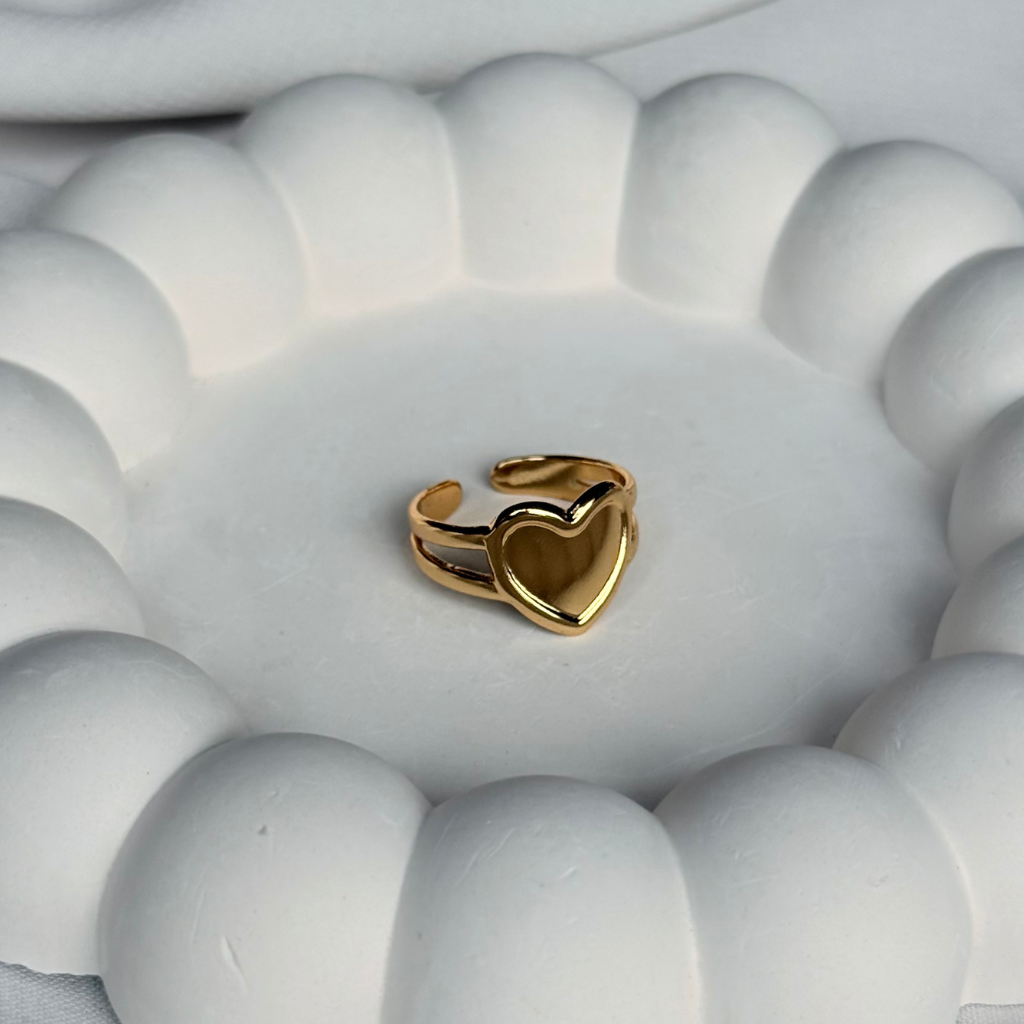 Bold Heart Adjustable Ring